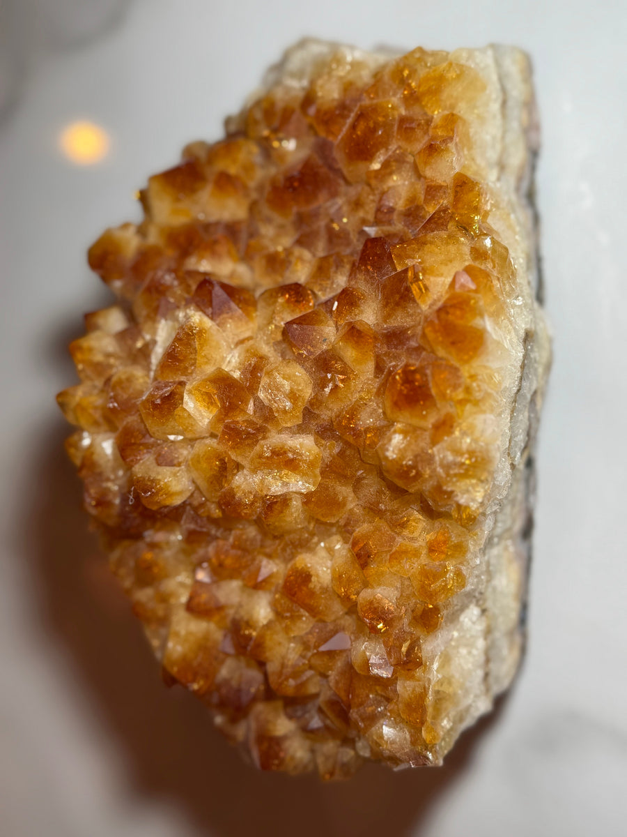 Golden citrine crystal cluster – affordable crystals under £50