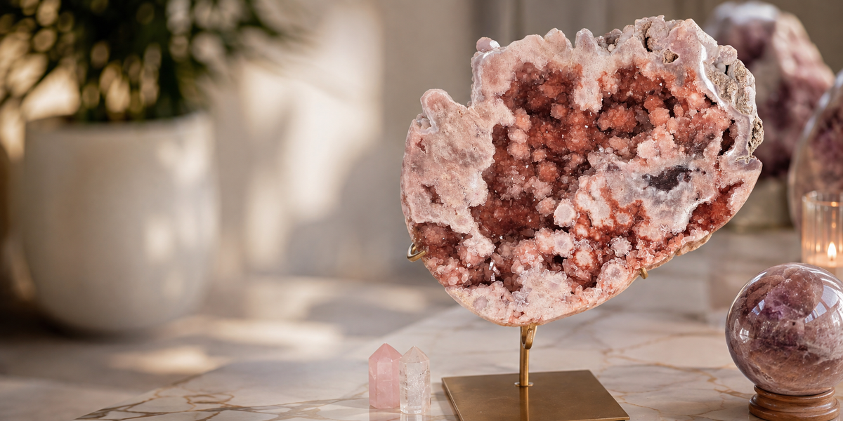 Pink amethyst geode – crystals for love and compassion