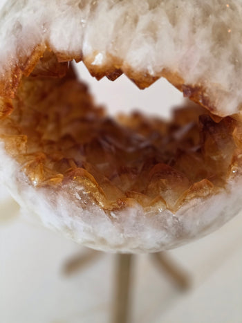 9.2kg natural citrine geode sphere – view 4
