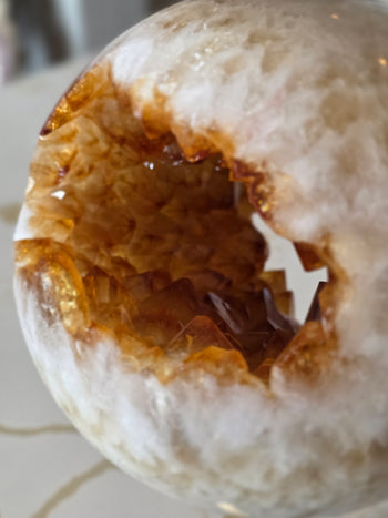 9.2kg natural citrine geode sphere – view 5