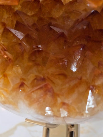 9.2kg natural citrine geode sphere – view 8