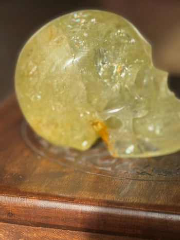 1.3kg natural citrine crystal skull – view 7