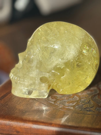 1.3kg natural citrine crystal skull – view 6