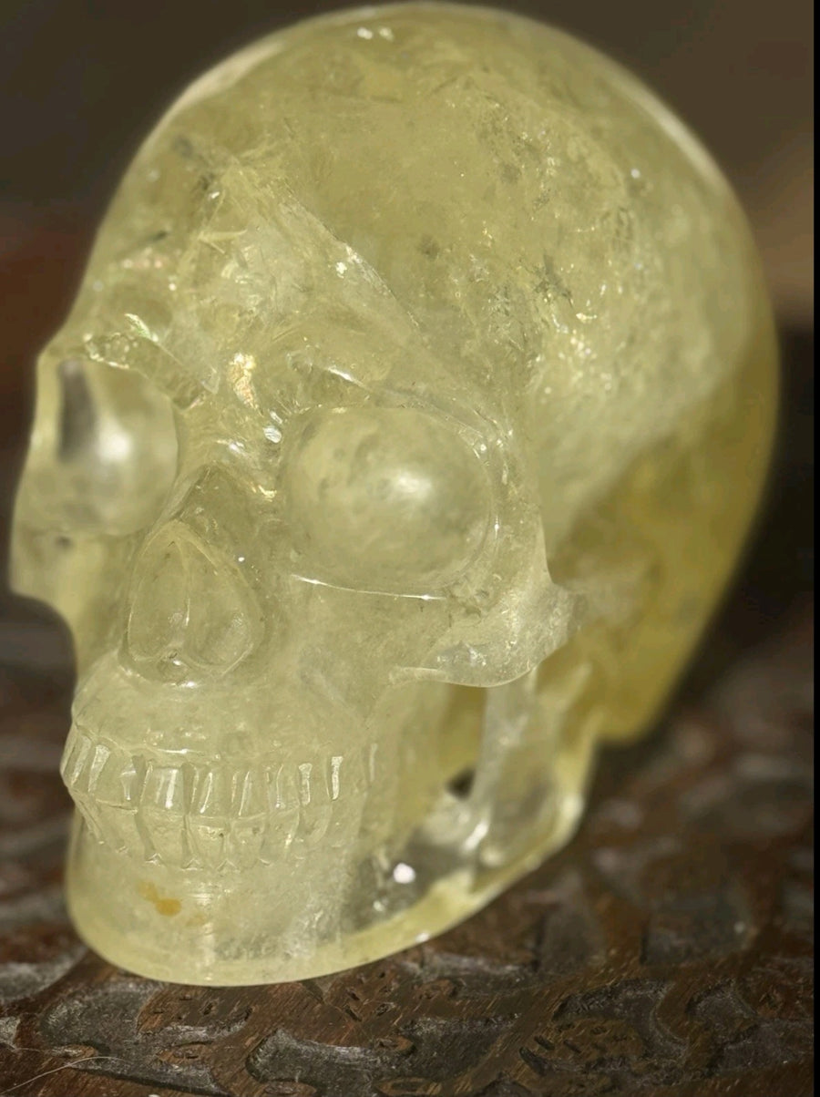 1.3kg natural citrine crystal skull