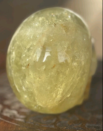 1.3kg natural citrine crystal skull – view 4